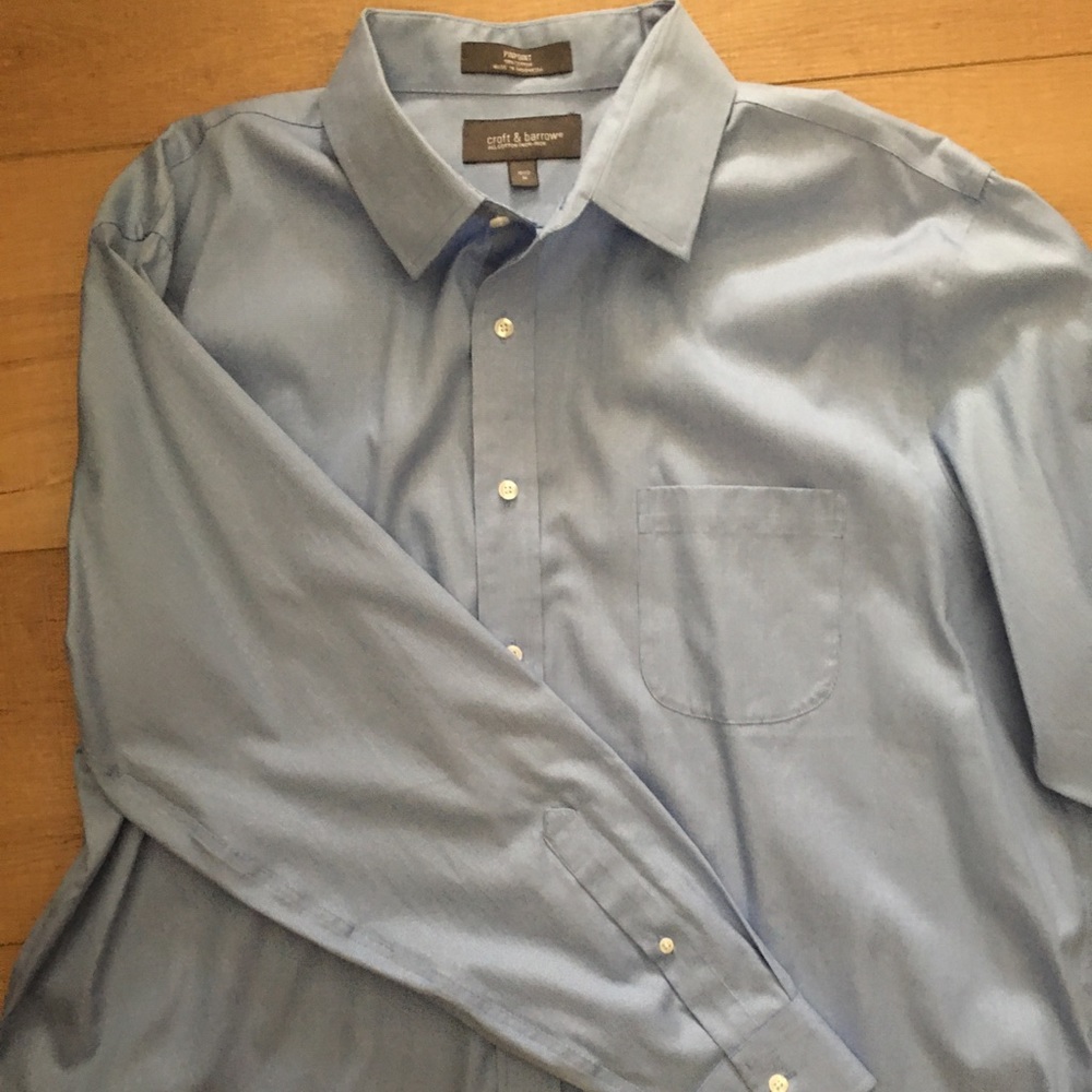 Men’s XXL shirt, 18.5 neck, blue